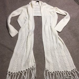open front wrap sweater